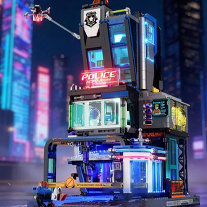 Lumibricks 17009 2026 Nouvelle série MOC Cyberpunk, commissariat de police, modèle de scène de rue, jouets, cadeau, 1716 pièces, ensembles de blocs de construction - Product Image 2