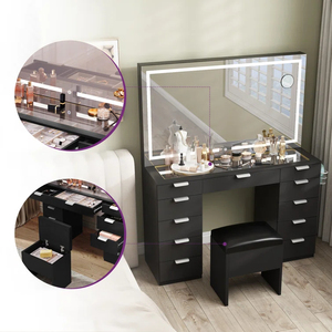 Productos al por mayor, armario, muebles de dormitorio <span class=keywords><strong>con</strong></span> <span class=keywords><strong>espejo</strong></span>, <span class=keywords><strong>tocador</strong></span> <span class=keywords><strong>flotante</strong></span>, baño, diseños simples de <span class=keywords><strong>tocador</strong></span> de madera - Product Image 5