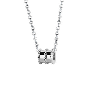 Collier fin en acier titane plaqué or blanc, design géométrique, chaîne de clavicule pour femmes, occasion cadeau - Product Image 4