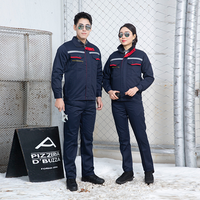 Ensemble de vêtements de travail de protection avec logo personnalisé, uniforme en coton pur, combinaison ignifuge épaisse, veste antistatique, vêtements de travail
