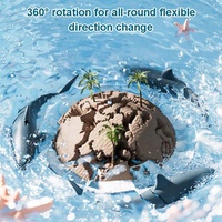 Jouet de requin RC électrique haute simulation avec pulvérisation d'eau, caméra Wifi, télécommande, rotation, bateau RC, jouet de piscine avec lumière