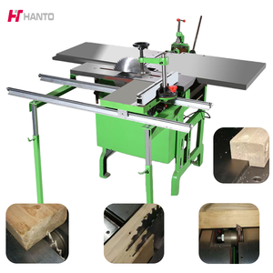 Banco de Trabajo Multifuncional para Carpintería, Combinado con Sierra de Mesa Deslizante, Cepilladora, Regruesadora, Taladradora y Mortajadora - Product Image 1