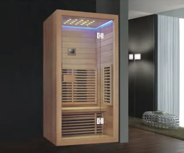 CBMmart Cedar/Hemlock Massivholz schale Gehärtetes Glas Multifunktion ales Zuhause FAR Infrarot Sauna raum