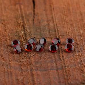 YASHEE Granate Rojo Natural de 4 mm, Corte Brillante Redondo, Piedra Calibrada para Joyería - Product Image 4