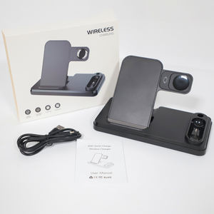 เครื่องชาร์จไร้สาย4 in 1แบบมัลติฟังก์ชั่น15W แท่นชาร์จไร้สายแบบกำหนดเองได้อย่างรวดเร็วสำหรับ I ซีรีส์อุปกรณ์โทรศัพท์ - Product Image 5