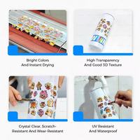 Rouleau de film AB UV DTF format A3, film d'impression autocollant cristallin pour imprimante UV DTF A3 et consommables pour machine de plastification UV cristalline