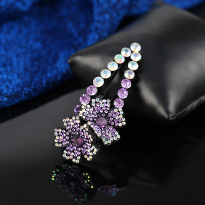 Pinza para el pelo Snap BB de moda, pinza coreana con flor y cristales brillantes para niñas - Product Image 6