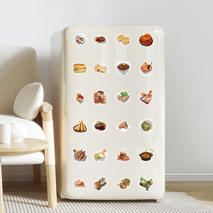Venta al por mayor 60/100 comida realista lindos dibujos animados bocadillos deliciosos sabores decorativos autoadhesivos pegatinas impermeables - Product Image 3
