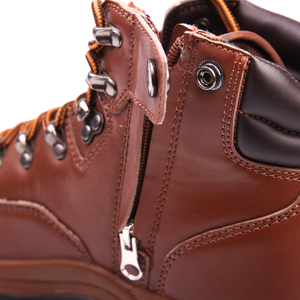 <span class=keywords><strong>Stivali</strong></span> di sicurezza con cerniera in vera <span class=keywords><strong>pelle</strong></span> rossa antiscivolo impermeabile da uomo scarpe da trekking <span class=keywords><strong>stivali</strong></span> - Product Image 4