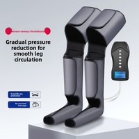 Masajeador de Piernas y Pies con Presión de Aire, Vibración Ultrasónica y Compresa Caliente |   Control Remoto Inalámbrico con Batería de Litio Recargable por USB