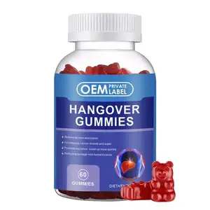 Sıcak satış Gummies içmeden önce Hangovers anti-alkol tedavi etmek, Hangovers önlemek için Vegan sakızlı karaciğer detoks hapları kullanın.