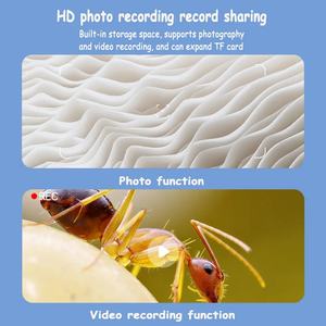 子供用デジタル顕微鏡 1000倍 携帯型ハンドヘルド 2インチIPSスクリーンLEDライト付き 屋外自然観察用 - Product Image 4