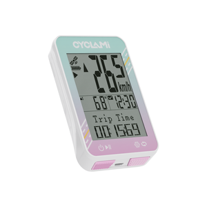 CYCLAMI Pink GPS Bike Computer for Road Bike 2.4" FSTN Display Wireless IPX7 Waterproof 20 Hours <b>Battery</b> Life - Product Image 1