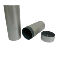 Tubes d'emballage ronds en carton kraft en papier argenté pour sushi chewing-gum nourriture pour bébé avec gaufrage boîte à truffes laminage mat