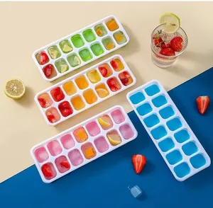 Zenidoo Moule à glaçons en silicone écologique, 14 cubes carrés, démoulage facile, pour cuisine, bar, boissons glacées DIY estivales - Product Image 4