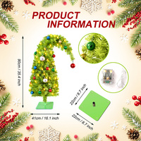 Arbre de Noël Grinch en PVC artificiel à succès, arbre de Noël fantaisiste pour la décoration de fête de Noël