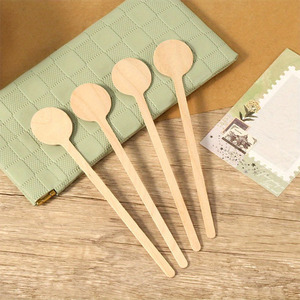 Personalizado Quadrado Top Birch Wooden Stir Sticks Eco Friendly Café e Agitadores de Bebida para Restaurante e Catering Uso - Product Image 4