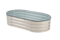 Kit de bac à plantes surélevé en acier galvanisé inoxydable de grande taille en gros, OEM ODM, pot à fleurs pour légumes à longue racine en extérieur