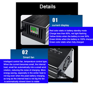 Chargeur rapide pour batteries Li-ion LiFePO4 80V 84V 96V 6A 8A 10A 96.6V 100.8V 92.4V pour vélos électriques, véhicules électriques et batteries de voiture - Product Image 6
