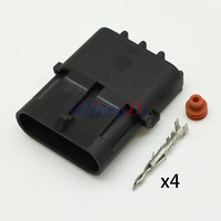 Connecteur Électrique Étanche 4 Broches Mâle-Femelle pour Câble Carré 12015797 12010974