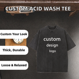 Custom Men's 260 Grams Heavy <b>Weight</b> <b>Blank</b> Black Jersey Cotton Silk Screen T-Shirt Oversized Casual Anti-Wrinkle Eco-Friendly - Product Image 2