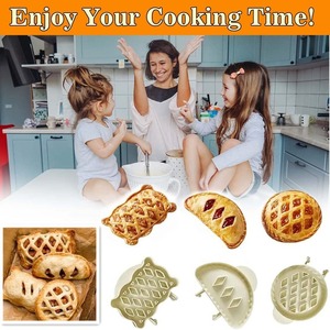 3PCS Mini <b>Hand</b> Pie <b>Molds</b> Plastic Empanada Press Dough Cutter Maker DIY Fruit Pie Turnover <b>Mold</b> For Home Baking - Product Image 1