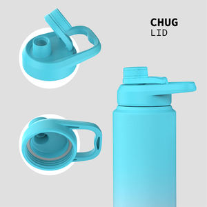 Nuevo frasco de vacío de acero inoxidable de 1L Unisex con botella de agua <span class=keywords><strong>Tumblr</strong></span> con recubrimiento de polvo de goma mate con tapa para festivales al aire libre - Product Image 2