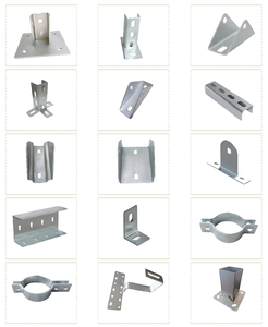 Base de connexion en acier revêtue de poudre galvanisée à chaud <span class=keywords><strong>pour</strong></span> système de montage solaire de <span class=keywords><strong>poteau</strong></span> de canal de jambe de force - Product Image 6