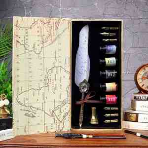 Juego de Bolígrafos de Metal con Pluma Bonvan, Caja de Regalo Magnética con Piedras Preciosas, Diseño Novedoso, Tinta Negra, Ancho de Escritura de 0.5 mm, No Borrable - Product Image 1