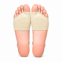 Manchon de semelle intérieure en gel lavable et élastique pour l'avant-pied, coussinet réutilisable pour la plante du pied, pour hommes et femmes, soulagement de la pression plantaire, soin des pieds