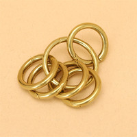 Massieve messing O-ring springringen, vintage metalen connectoren voor sleutelhangers & knutselwerk