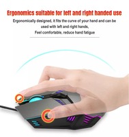 FV-Q609 Keyboard dan Mouse Gaming Mekanik Berkabel dengan Lampu Latar LED Antarmuka USB Bahan ABS Daya Tahan Tombol 5 Juta Klik