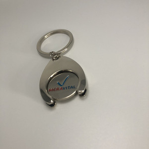 Cheap <strong>Custom</strong> Wholesale <strong>Bulk</strong> Car Brand Logo KeyRings Shopping Trolley Token Metal Key Ring Chain <strong>Keychains</strong> - Product Image 3