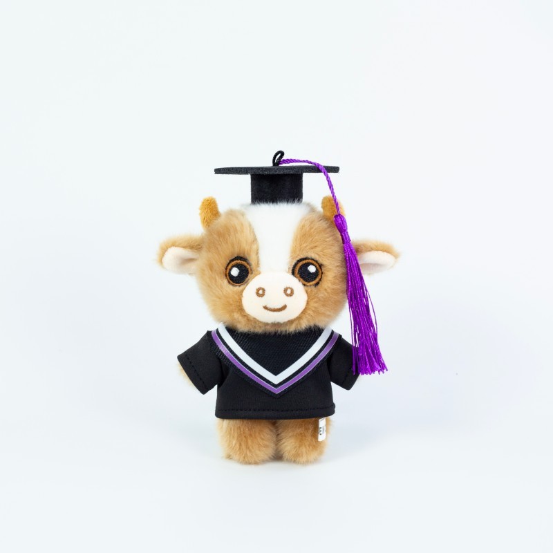Collare viola --- mucca marrone