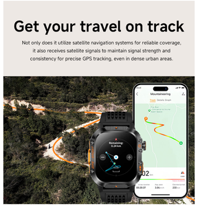 นาฬิกาอัจฉริยะ EDS HT36 GPS หน้าจอ IPS HD 2.01 นิ้ว ไฟฉาย LED โทรผ่านบลูทูธ วัดอัตราการเต้นของหัวใจ แบตเตอรี่ 540mAh กันน้ำ 3ATM IP68 ขายส่ง - Product Image 3