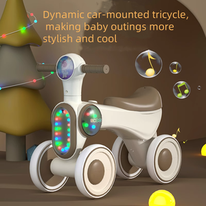 Scooter sans pédale à quatre roues pour enfants pour les tout-petits âgés de 1 à 3 ans Scooter d'apprentissage de la marche pour bébé - Product Image 3