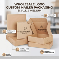 Caja de Cartón Corrugado Pequeña Ecológica con Logotipo Personalizado al por Mayor para Envío de Ropa