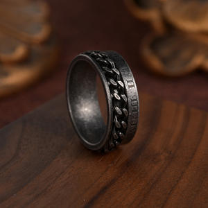 Anillo Giratorio Digital de Runas Vikingas para Hombre y Mujer, Anillo de Acero Inoxidable con Números <span class=keywords><strong>Romanos</strong></span> para Ansiedad - Product Image 3