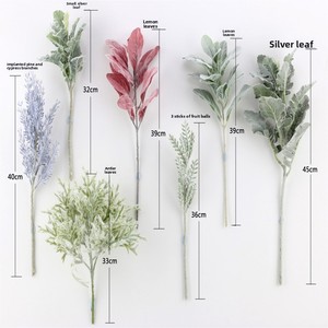 Hojas de Planta de Felpa Artificial de Alta Calidad (Flor de <span class=keywords><strong>Ciprés</strong></span> Plateado) de 30-100 cm, Accesorios para Interiores/Exteriores para Bodas y Decoración del Hogar - Product Image 3
