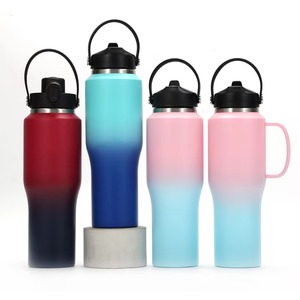 Botella de Agua Silverjet de 32 oz, de Acero Inoxidable, Aislada al Vacío, de Doble Pared, con Tapa Deportiva, Apta para Portavasos de Auto, para Bebidas Frías y Calientes - Product Image 1