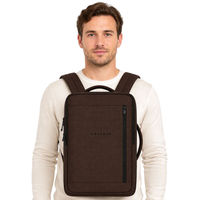Sac à dos pour ordinateur portable souple, imperméable, en polyester, unisexe, 0,62 kg, avec fermeture éclair, pour le bureau et les voyages