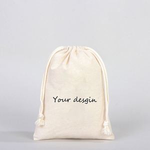 Promotional Reusable Canvas Cosmetic Fabric Muslin Drawstring Dust Packaging Bag Luxury Cotton <b>Storage</b> Gift Bags With Logo - Product Image 4
