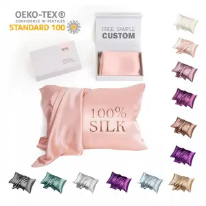 Travesseiro de seda personalizado 6a, estojo de envelope de 16/19/22mm para cabelo, adequado para cabelo, 100% de seda pura com oeko-tex