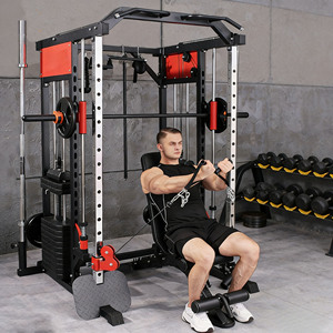Smith Machine Multifunzione: Rack <span class=keywords><strong>per</strong></span> Squat in Ferro, Multi-Gym e Power Rack <span class=keywords><strong>per</strong></span> Uso Domestico, Allenamento Fitness Completo - Product Image 2
