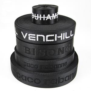 Benutzer definierte Größe Logo Jacquard Nylon <span class=keywords><strong>Polyester</strong></span> gewebtes Gurtband Nylon Jacquard gemustertes Gurtband - Product Image 2