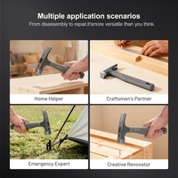 Marteau à griffes multifonctionnel de qualité professionnelle pour la rénovation de la maison, en acier à haute teneur en carbone, style américain et européen, avec poignée en silicone