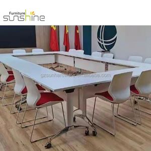 Mesa de Entrenamiento Plegable y Móvil al por Mayor para Escuelas y Salas de Reuniones, Escritorio de Computadora para Estudiantes, Escritorios para Oficinas Educativas y Científicas - Product Image 4