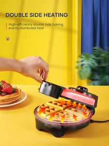 Máquina eléctrica para hacer gofres <span class=keywords><strong>de</strong></span> acero inoxidable, plancha para gofres belgas con Dial <span class=keywords><strong>de</strong></span> temperatura ajustable, placas antiadherentes - Product Image 2