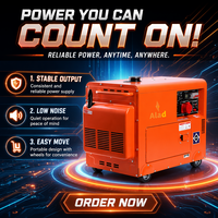 La dynamo diesel portative silencieuse directe de puissance du générateur 220V 380V 5KW 10KW d'usine a évalué 230V