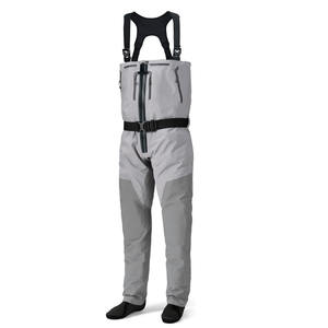 Hommes pêche à la mouche respirant Ripstop bas botte pied pêche chasse <span class=keywords><strong>cuissardes</strong></span> léger gris T fermeture éclair poitrine Wader - Product Image 1